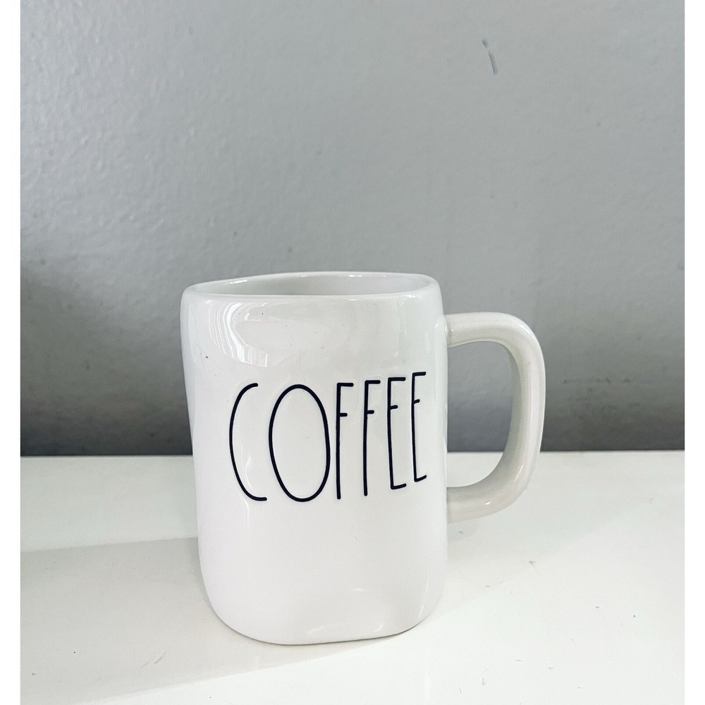 Rae Dunn By Magenta "COFFEE" Coffee Mug Cup White Ceramic Artisan